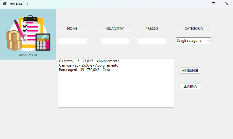 Inventario semplice